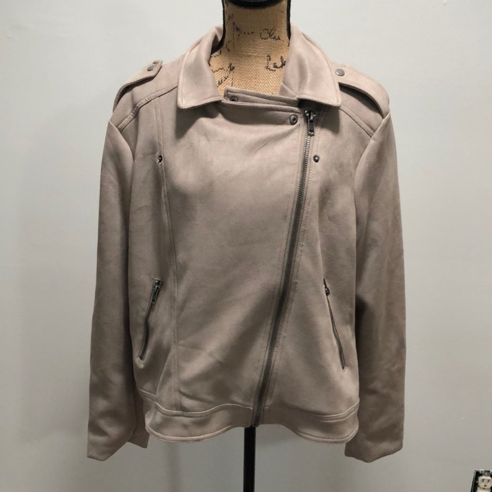 {Philosophy} Faux Suede Taupe Jacket - Picture 4 of 11